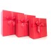 Gift Box with Ribbon, 11 inches, a Nested Set of 3 (Red)