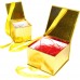 2 Gold Glitter Gift Boxes with Filler Paper