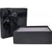Gift Box with Ribbon, 11 inches, a Nested Set of 3 (Black)