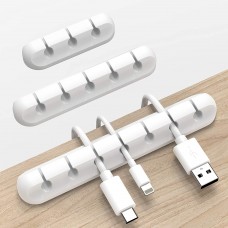 Cord Organizer, Cable Clips White Cord Holder, Wire Organizer USB Cable Management Cord Clips, 3 Packs Cable Organizer for Car Home and Office (7, 5, 3 Slots) 