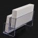 2 Pack Clear Business Card Holder 2 Tiers Plastic Card Stand Organizer Card Holder Display for Home Office, 120 Cards Capacity 