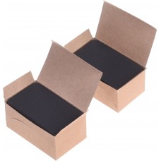 200pcs Kraft Paper Blank Kraft Message Business Gift Card Word Card 3.5 x 2 inches (Black) Color: black 