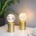  Set of 2 Gold Table Lamp Battery Powered 8" Tall Cordless Lamp Light Battery Operated Great for Living Room Bedroom Weddings Parties Patio Events Indoors Outdoors 