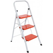 Step Ladder Folding 3 Step Ladder with Handgrip Anti-Slip Sturdy and Wide Pedal Multi-Use Ladder for Kitchen Household Office 330lbs 