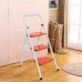 Step Ladder Folding 3 Step Ladder with Handgrip Anti-Slip Sturdy and Wide Pedal Multi-Use Ladder for Kitchen Household Office 330lbs 