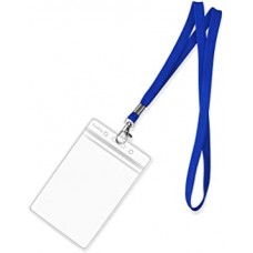 50pcs Clear Plastic Vertical Name Tags Badge ID Card Holders  (5.32" x 3.35”)