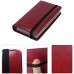 PU Leather Business Card Book Organizer Journal Name Card （Wine Red）