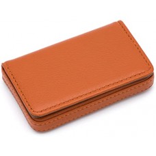 Business Name Card Holder Luxury PU Leather (Orange)