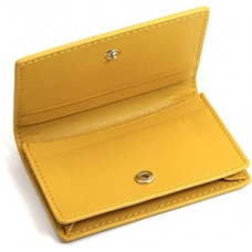 Business Name Card Holder Luxury PU Leather (yellow）