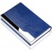 Business Card Case Leather & Stainless Steel Multi Card Case (Blue)