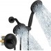 Shower System with Handheld Showerhead & Rain Shower Combo Set-Matte Black