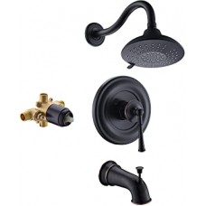Oil-Rubbed Bronze Shower Faucet and Tub Spout (Valve Included)