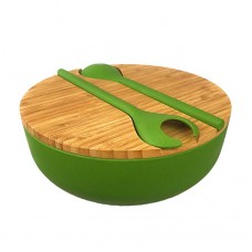 Bamboo  Bowl Lid and Utensils