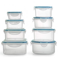 Plastic Food Container Set with Locking Lids