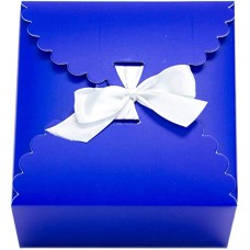 12 Pack Decorative Party Favor Gift Treat Boxes (Royal Blue, 12 Pack)
