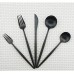 Black Silverware Set, 20-Piece 18/10 Stainless Steel