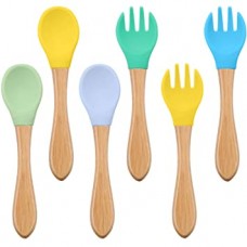 6 Pieces Baby Spoon Fork Set 