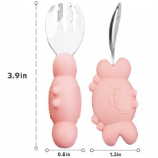 Toddler Spoon and Fork Set (Pink)