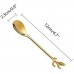 Stainless Steel Leaf Coffee Spoon(Gold)