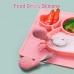Snail Model Spoon Fork Children Self-Feeding Utensil (Pink)