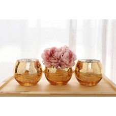 Set of 3 Bling Vase（Gold）