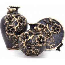Classical Decorative Ceramic Vase Set of 3 Chinese Vases