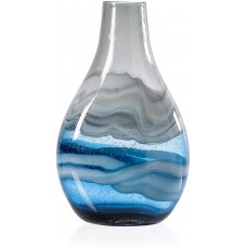 Handmade Swirl Glass Bulb Vase