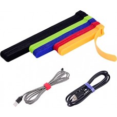 Adjustable Fastening Cord Ties for Computer/TV/Electronics, 3 Sizes and 5 Colors