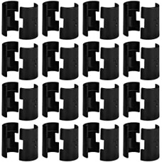  Shelf Clips Plastic Shelving Split Sleeves, Black 16 Pairs(32 Packs)