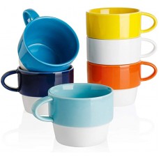 Stackable Coffee Cups - 10 Ounce - Set of 6 