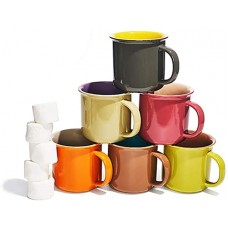 20 Oz. Jumbo Ceramic Coffee Tea Beverage Drink Mugs with Handles, Set of 6