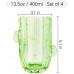 Drinking Water Glasses Set of 4- Cactus Premium Glassware for Dinner Parties, Bars & Restaurants